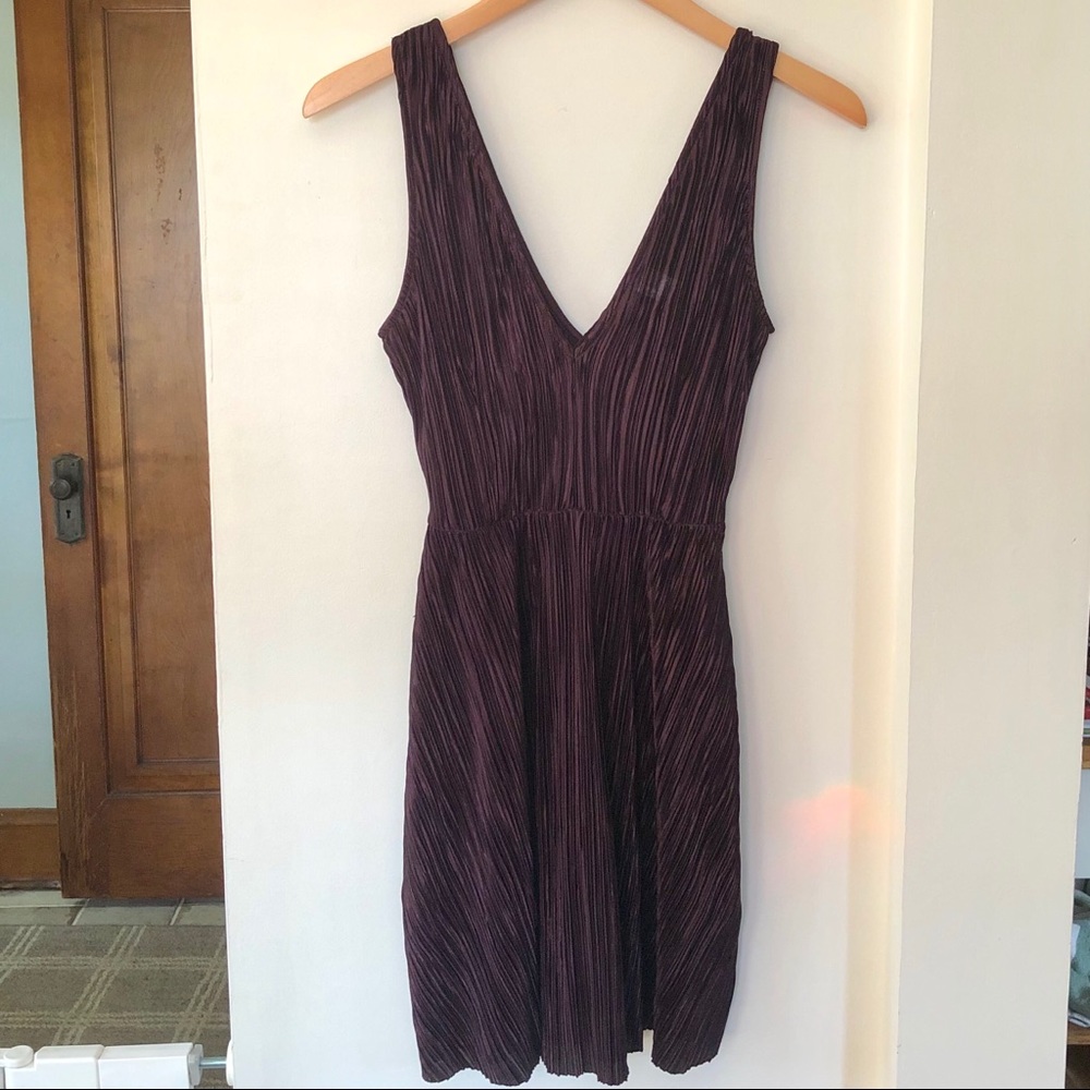 H&M Divided | Pleated Purple Satin Party Dress